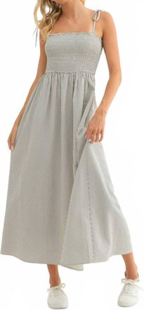 Wishlist Striped Maxi Dress In Ecru