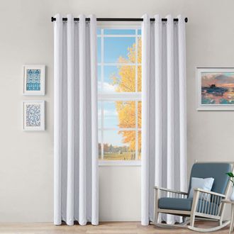 Superior Zuri Blackout Curtains with Grommet Top Header - Set of Two