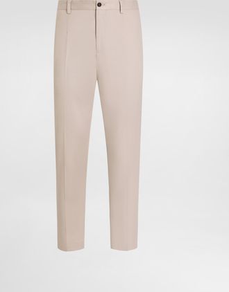 Dolce & Gabbana Cotton Trousers - Man Pants And Shorts Green 46