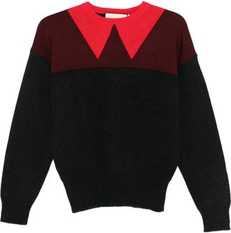 Plan C colour-block jumper - women - Wool/Virgin Wool/Nylon/Camel Hair - 40 - Grey