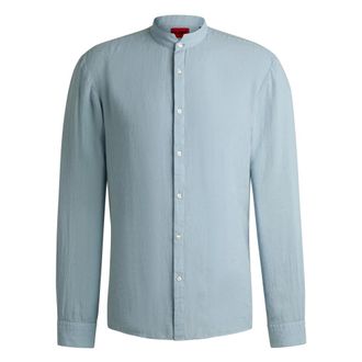 HUGO BOSS Stijlvol Overhemd - Heren - Casual Overhemden - Blauw - L - Overhemden