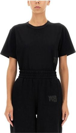 Alexander Wang T-shirts - Dames - T-shirts - Zwart - XS - Katoen - Tops