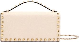 Valentino Garavani Rockstud Leather Wallet On Chain