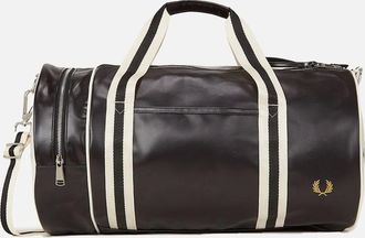 Fred Perry Mens Fred Perry Classic Barrel Bag Black/Ecru - Size: ONE size