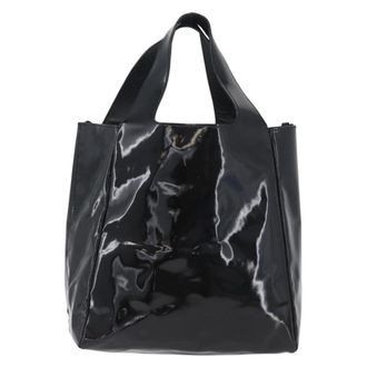Prada Vintage Patent Leather Black Patent_Leather Handbag (Pre-Owned)