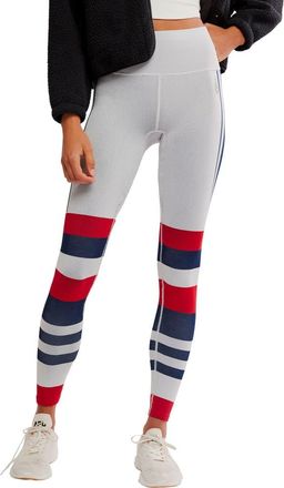 Free People FP Movement Myoko Jacquard Leggings in Ivory Retro Stripes at Nordstrom Rack, Size Medium/large