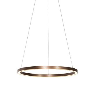 QAZQA Professional Dise&ntilde;o L&aacute;mpara Colgante De Bronce 60 Cm Con Led Regulable En 3 Pasos - Girello Acero /aluminio /pl&aacute;stico Redonda Incluye Led Max. 1 X 40 