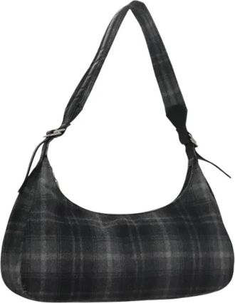 Ferragamo Pre-owned Wool shoulder-bags - Dames - Vintage Schoudertas - Zwart - ONE Size - Wol - Vintage