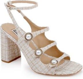 Badgley Mischka Vella Ankle Strap Sandal in Cream Multi at Nordstrom Rack, Size 6.5