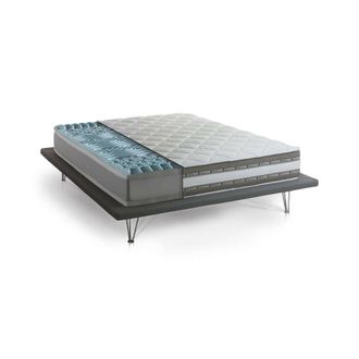 Talamo Italia Talamo Italia - Colch&oacute;n Cuadrado Y Medio Ines, Colch&oacute;n Memory Foam Y Gel Con 9 Zonas Diferentes, 100% Made In Italy, Anti&aacute;caros E Hipoalerg&eacute;nico, 120x