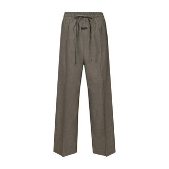 Fear of God Wide Trousers, male, Gray, Size: M Oxford Wide Leg Trousers