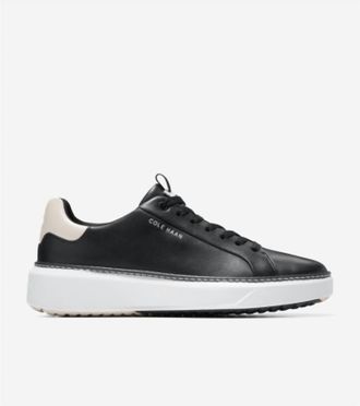 Cole Haan Womens Grandpr&oslash; Topspin Waterproof Golf Shoes In Black/whitecap Gray/optic White