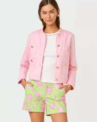 Lilly Pulitzer Callahan Mid Rise Short In Pistachio Marcaron Alina