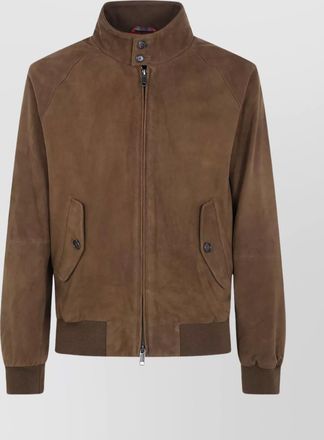 Baracuta suede jacket high collar