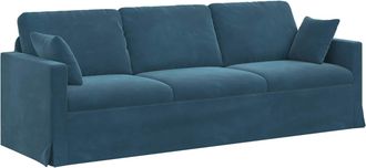 vidaXL Sof&aacute; Azul 228 X 78 X 80 Cm Terciopelo Vidaxl