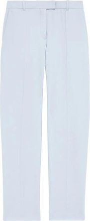 Alexander McQueen Cropped Tailored Broeken - Dames - Slim Fit Broeken - Blauw - L - Leer - Broeken