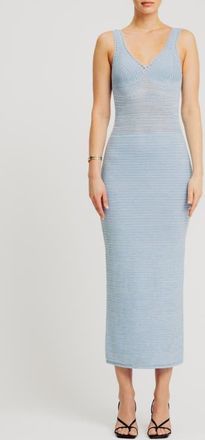 Ronny Kobo Madi Sleeveless Knit Dress in Light Sky/White at Nordstrom, Size X-Small