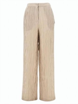 Emporio Armani Lurex Taffeta Textured Wide Leg Pants