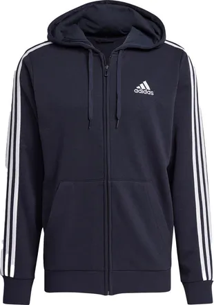 adidas Essential Fleece 3-Stripes Track Top in Ink/White at Nordstrom Rack, Size Xx-Large