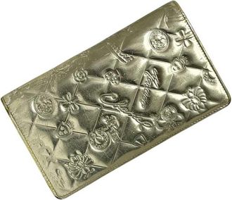 Chanel Gold Patent Leather Long Wallet (Bi-Fold) (Pre-Owned)