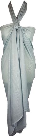 World of Shawls 100% Cotton Plain Sarong (Silver)