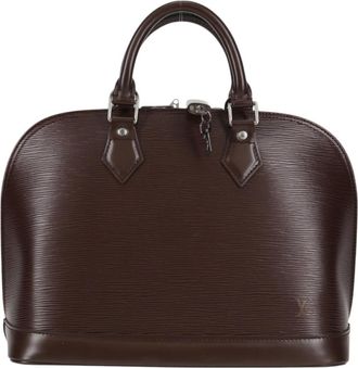 Louis Vuitton Alma Handbag Epi Leather Brown Leather Handbag (Pre-Owned)
