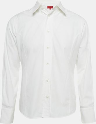 HUGO BOSS White Cotton Long Sleeve Shirt