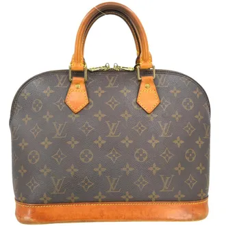 Louis Vuitton Alma Handbag Monogram Canvas Brown Canvas Handbag (Pre-Owned)
