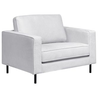 Beliani Beliani - Sill&oacute;n Moderno Minimalista De Tela Cojines Patas De Metal Gris Claro Savalen