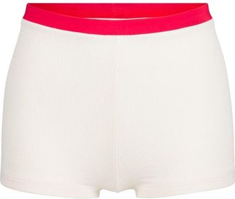 Seafolly Band Wave Belted Boyleg Pant Bikini-Bottom f&uuml;r Damen | wei&szlig;