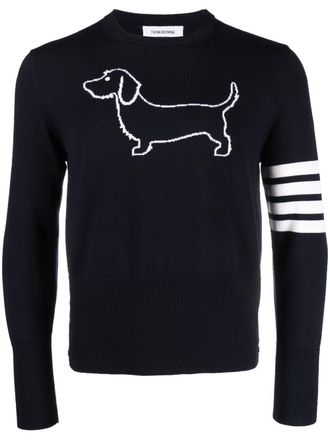 Thom Browne 4-Bar stripe wool jumper - men - Virgin Wool - 1 - Blue