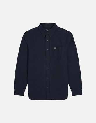 Fred Perry Mens Fred Perry Oxford Shirt - Navy - Size: 38/Regular