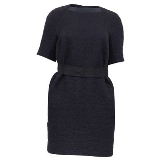Victoria Beckham Victoria Victoria Beckham Belted Dress in Black Wool