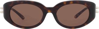 Alexander McQueen Brown Oval Ladies Sunglasses AM0469S 002 50