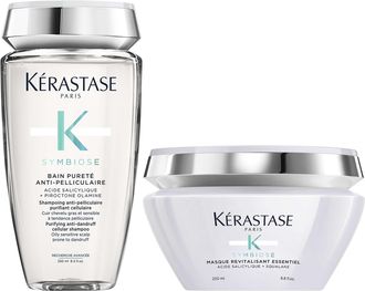 Kerastase Womens K&eacute;rastase Symbiose Duo - Purifying Anti-Dandruff Cellular Shampoo 250ml & Intense Revitalising Masque 200ml for Oily, Sensitive Scalps - One Si