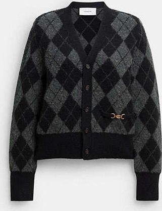 Coach Argyle Cardigan