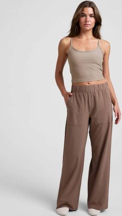 Beyond Yoga Easy Wide Leg Pants In Khaki