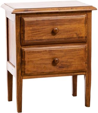 Biscottini International Biscottini - C&oacute;moda De Estilo Country De Madera Maciza De Tilo Acabado Con Efecto Nogal 100x48x95 Cm