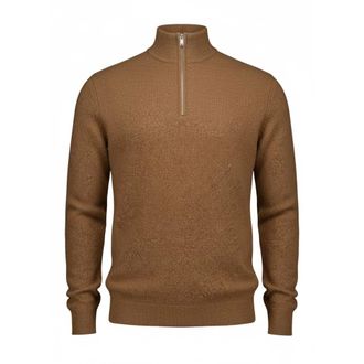 Profuomo Pullover con zip corta - - Knitwear - Uomo - Marrone - XL