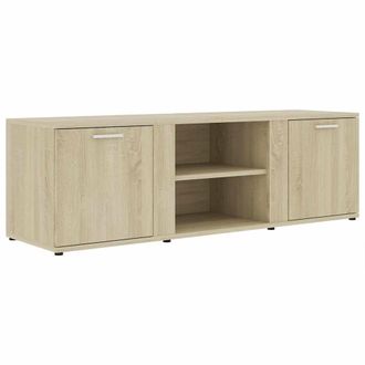 Berkfield Home TV Cabinet Sonoma Oak 120x34x37 cm Engineered Wood in Light Tan | Size: 120 x 34 x 37 cm