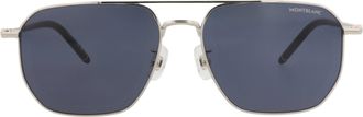 Montblanc Aviator-Frame Metal Sunglasses