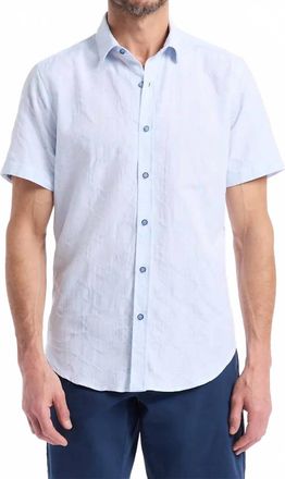 Robert Graham Brackenbury Short Sleeve Button Down Shirt In Blue