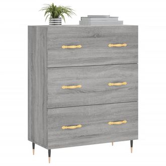 Berkfield Home Sideboard Grey Sonoma 69.5x34x90 cm Engineered Wood