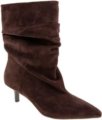 BCBGeneration Dalles Kitten Heel Pointed Toe Scrunch Bootie in Brown at Nordstrom, Size 8.5