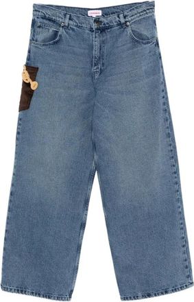 Charles Jeffrey Loverboy Wide Jeans - Heren - Loose Fit Jeans - Blauw - W30 - Katoen - Jeans