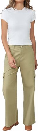 Lola Jeans Womens Cargo Pant In Artichoke