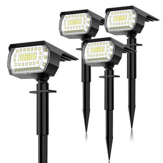 OEM Conjunto De Focos Solares, 57 Led, Luz Blanca Fr&iacute;a, Panel De 2 W, Bater&iacute;a De 1500 Mah, Para Jard&iacute;n Y Entrada De Veh&iacute;culos