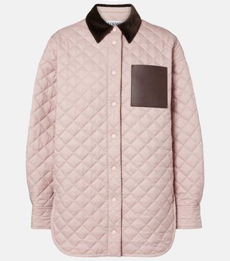 Loewe Anagram quilted leather-trimmed jacket