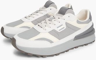 Tommy Hilfiger Mens Tommy Jeans Mixed-Media Runner Sneaker - Stratus Grey - US 11.5 / EU 45