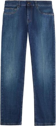 Fay Slim-fit 5-pocket Jeans - Heren - Regular Fit Jeans - Blauw - W36 - Katoen - Jeans